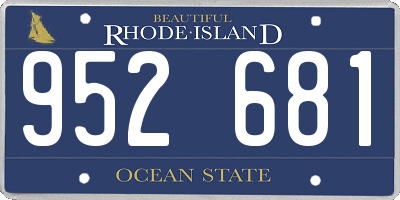 RI license plate 952681