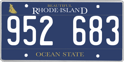 RI license plate 952683