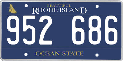 RI license plate 952686