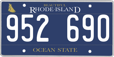 RI license plate 952690