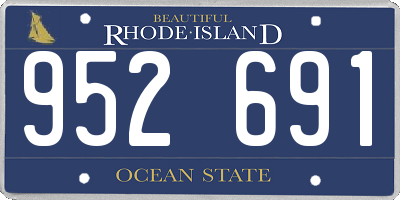 RI license plate 952691