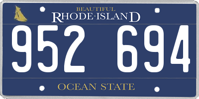 RI license plate 952694