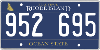 RI license plate 952695