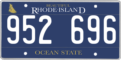 RI license plate 952696