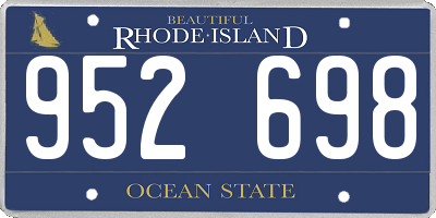 RI license plate 952698