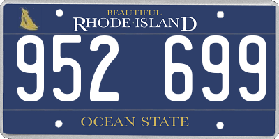 RI license plate 952699