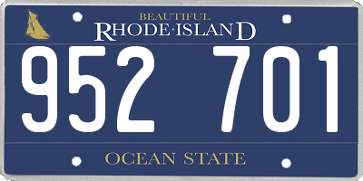 RI license plate 952701