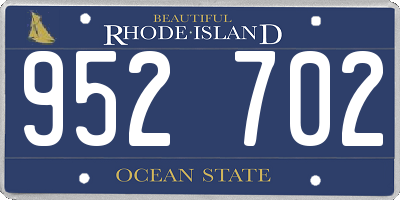 RI license plate 952702