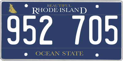 RI license plate 952705