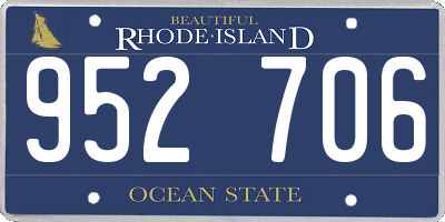 RI license plate 952706