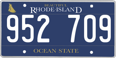 RI license plate 952709