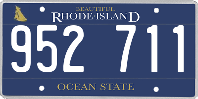 RI license plate 952711