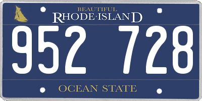 RI license plate 952728