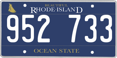 RI license plate 952733