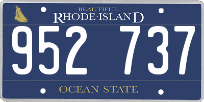 RI license plate 952737