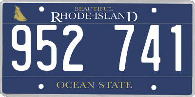 RI license plate 952741