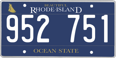 RI license plate 952751