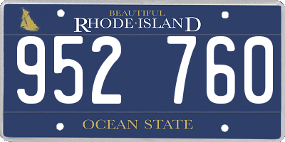 RI license plate 952760