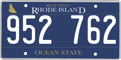 RI license plate 952762