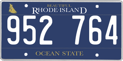 RI license plate 952764