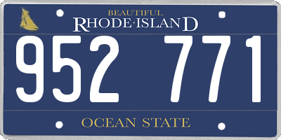 RI license plate 952771