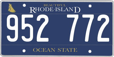 RI license plate 952772