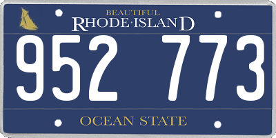 RI license plate 952773