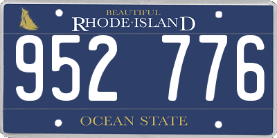 RI license plate 952776