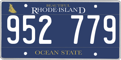 RI license plate 952779