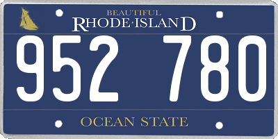 RI license plate 952780