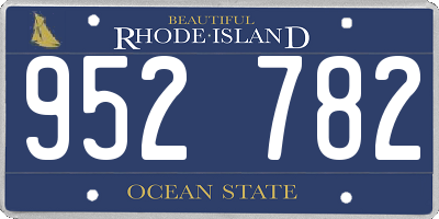RI license plate 952782
