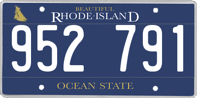 RI license plate 952791