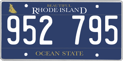 RI license plate 952795