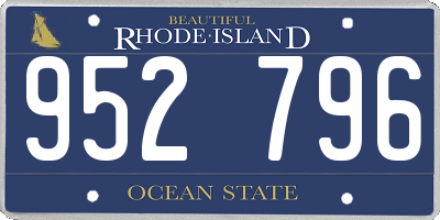 RI license plate 952796