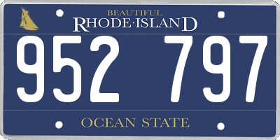 RI license plate 952797