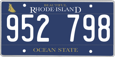 RI license plate 952798