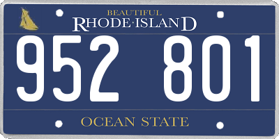 RI license plate 952801