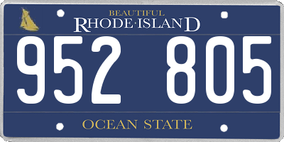 RI license plate 952805