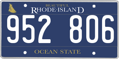 RI license plate 952806