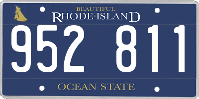 RI license plate 952811