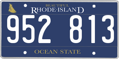 RI license plate 952813