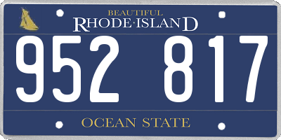 RI license plate 952817