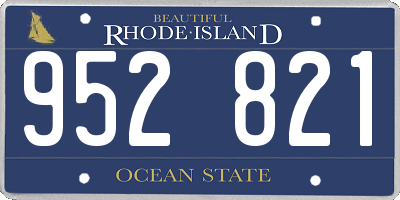 RI license plate 952821