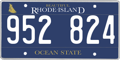 RI license plate 952824
