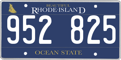 RI license plate 952825