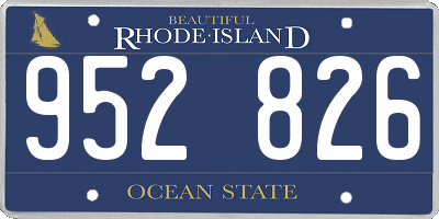 RI license plate 952826