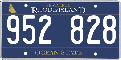 RI license plate 952828