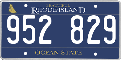 RI license plate 952829