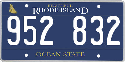 RI license plate 952832