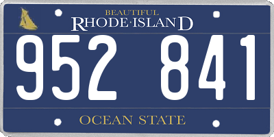 RI license plate 952841